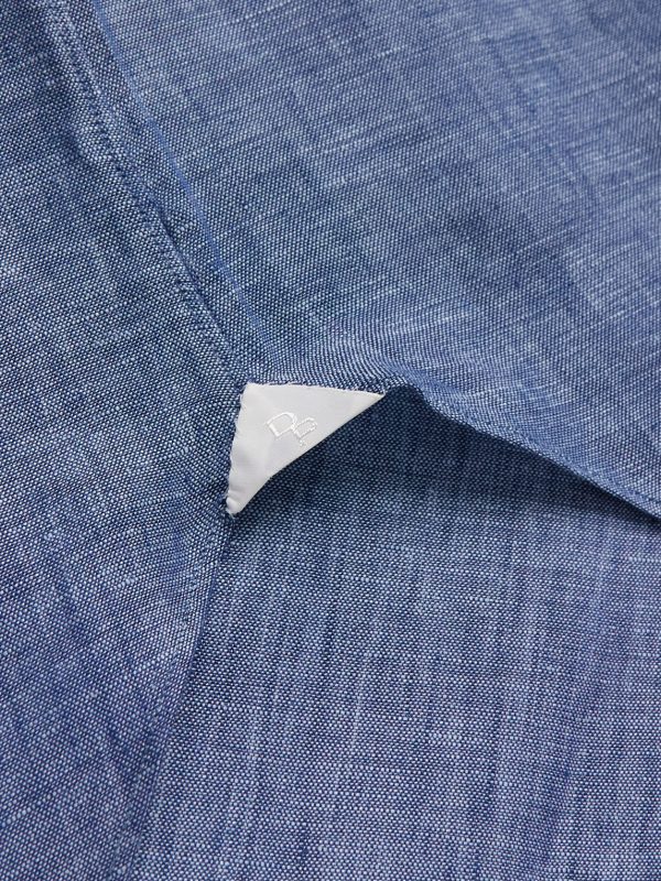 Grandad-Collar Linen Shirt - E1 Grandad-Collar Linen Shirt - E1