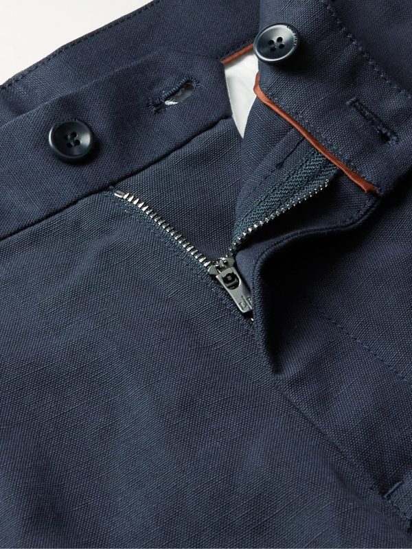 Straight-Leg Cotton and Linen-Blend Cargo Shorts - E1 Straight-Leg Cotton and Linen-Blend Cargo Shorts - E1
