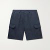 Straight-Leg Cotton and Linen-Blend Cargo Shorts Straight-Leg Cotton and Linen-Blend Cargo Shorts