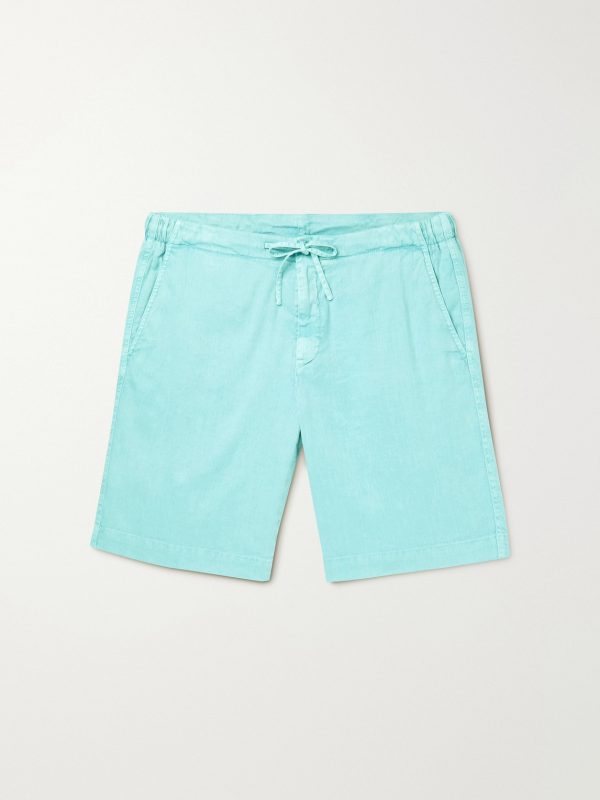 Straight-Leg Linen-Blend Twill Drawstring Shorts Straight-Leg Linen-Blend Twill Drawstring Shorts