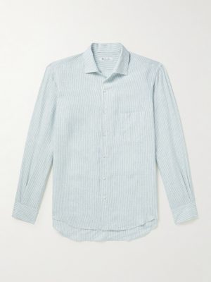 André Garment-Dyed Striped Linen Shirt André Garment-Dyed Striped Linen Shirt