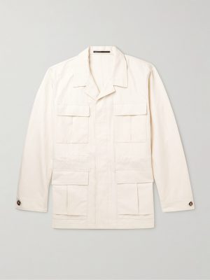 Mojave Camp-Collar Cotton and Linen-Blend Field Jacket Mojave Camp-Collar Cotton and Linen-Blend Field Jacket