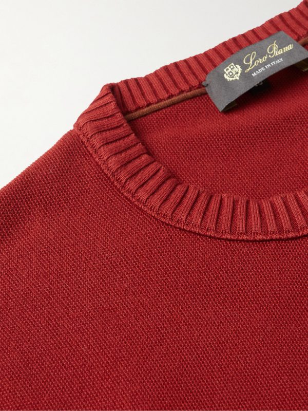 Slim-Fit Cotton and Silk-Blend Sweater - CU Slim-Fit Cotton and Silk-Blend Sweater - CU