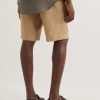 Straight-Leg Linen Drawstring Bermuda Shorts - BK Straight-Leg Linen Drawstring Bermuda Shorts - BK