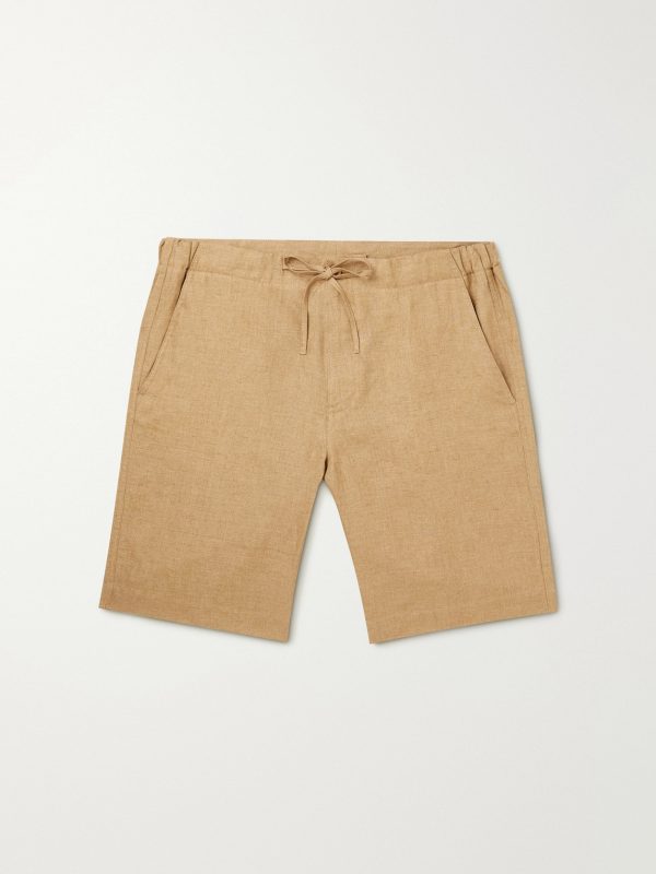 Straight-Leg Linen Drawstring Bermuda Shorts Straight-Leg Linen Drawstring Bermuda Shorts
