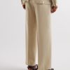 Delfo Straight-Leg Wool-Blend Flannel Trousers - BK Delfo Straight-Leg Wool-Blend Flannel Trousers - BK