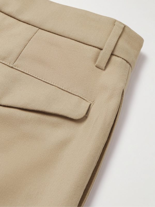 Delfo Straight-Leg Wool-Blend Flannel Trousers - CU Delfo Straight-Leg Wool-Blend Flannel Trousers - CU