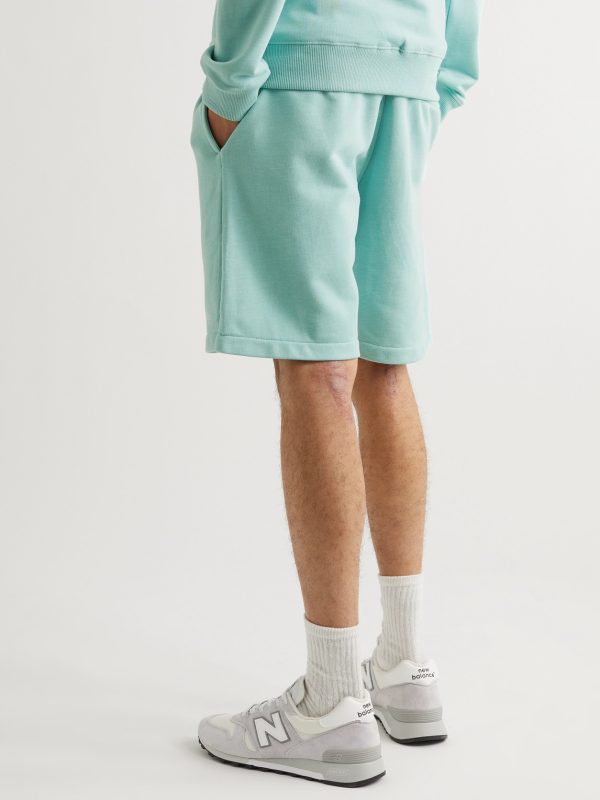 Straight-Leg Cotton-Jersey Drawstring Shorts - BK Straight-Leg Cotton-Jersey Drawstring Shorts - BK