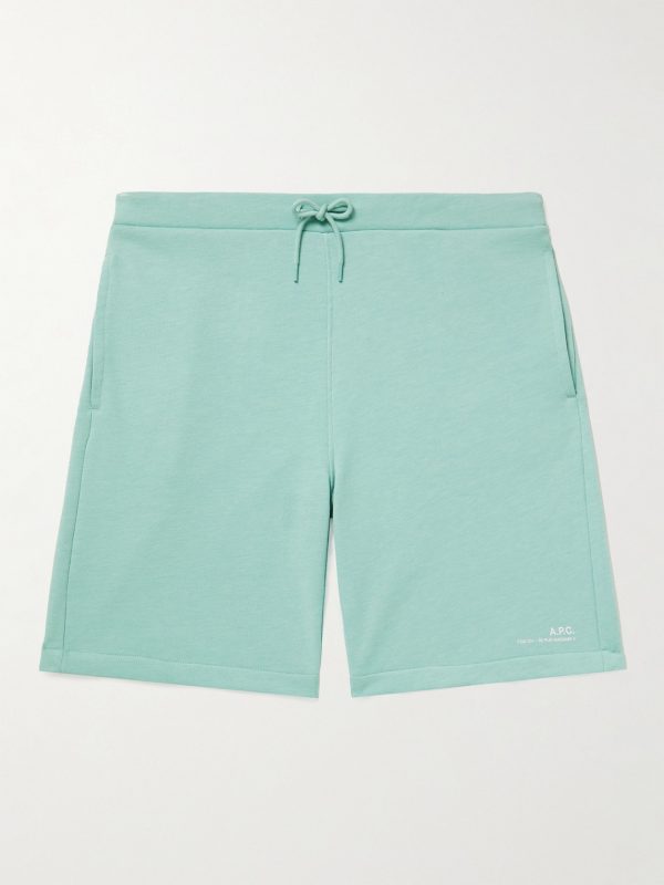 Straight-Leg Cotton-Jersey Drawstring Shorts Straight-Leg Cotton-Jersey Drawstring Shorts