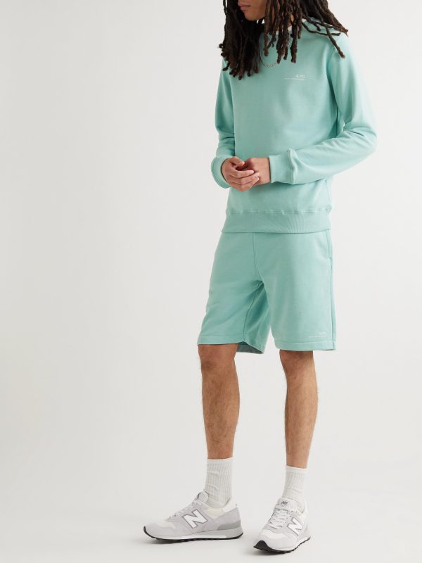 Straight-Leg Cotton-Jersey Drawstring Shorts - OU Straight-Leg Cotton-Jersey Drawstring Shorts - OU