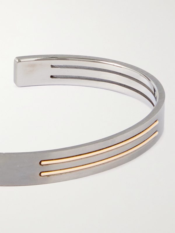 9g Titanium and 18-Karat Gold Cuff - CU 9g Titanium and 18-Karat Gold Cuff - CU