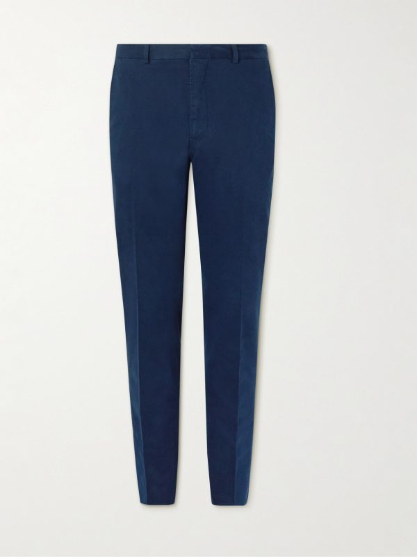 Straight-Leg Stretch-Cotton Twill Suit Trousers Straight-Leg Stretch-Cotton Twill Suit Trousers