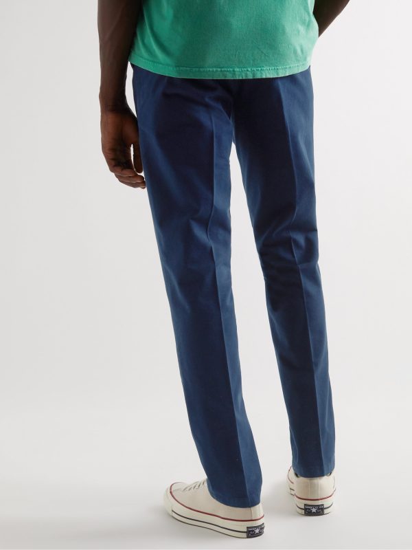 Straight-Leg Stretch-Cotton Twill Suit Trousers - OU Straight-Leg Stretch-Cotton Twill Suit Trousers - OU