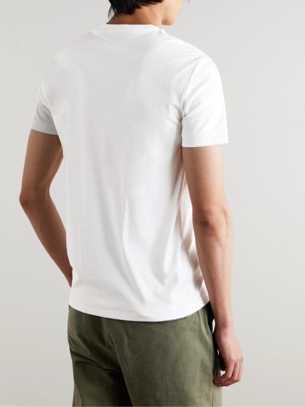Logo-Embroidered Cotton-Jersey T-Shirt - BK Logo-Embroidered Cotton-Jersey T-Shirt - BK