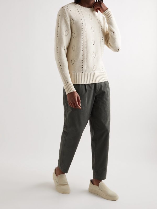 Marco Pointelle-Knit Sweater - OU Marco Pointelle-Knit Sweater - OU