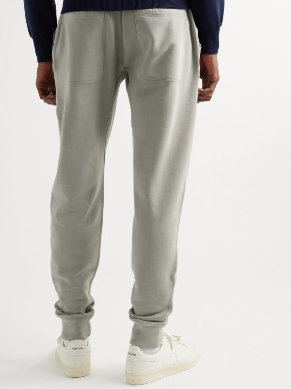 Tapered Garment-Dyed Cotton-Jersey Sweatpants - BK Tapered Garment-Dyed Cotton-Jersey Sweatpants - BK