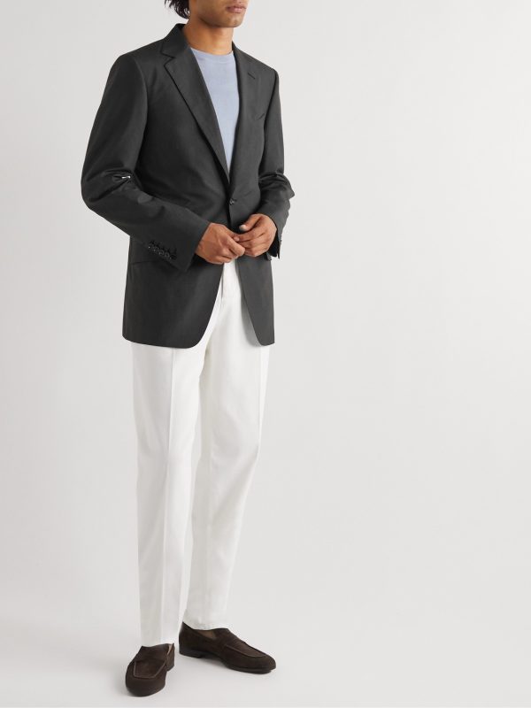 O'Connor Slim-Fit Silk, Linen and Wool-Blend Blazer - OU O'Connor Slim-Fit Silk, Linen and Wool-Blend Blazer - OU