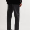 Straight-Leg Grain de Poudre Wool and Mohair-Blend Tuxedo Trousers - BK