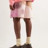 Wide-Leg Distressed Tie-Dyed Denim Shorts - BK Wide-Leg Distressed Tie-Dyed Denim Shorts - BK
