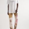 Slim-Fit Tapered Distressed Tie-Dyed Jeans - OU Slim-Fit Tapered Distressed Tie-Dyed Jeans - OU
