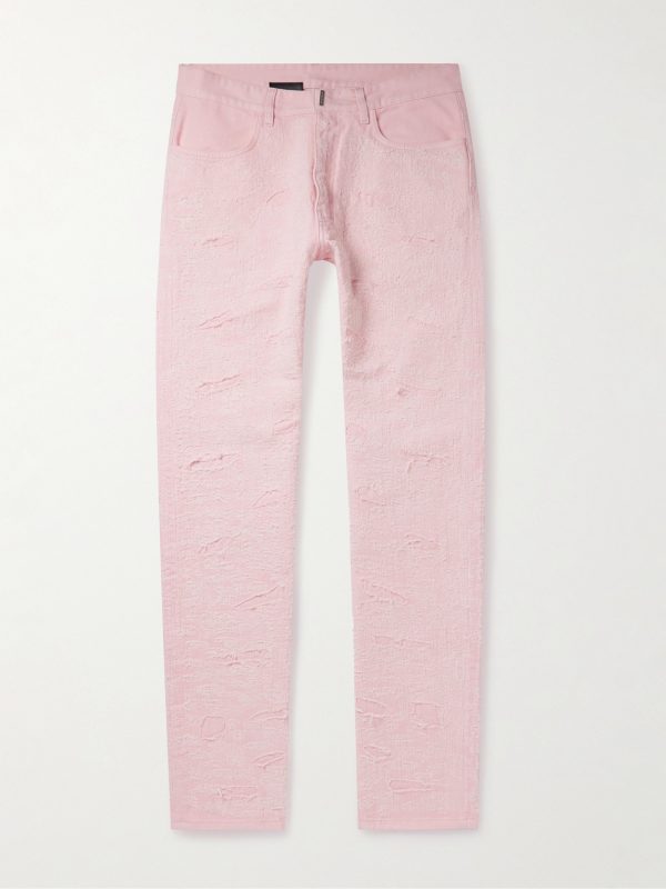 Slim-Fit Distressed Jeans