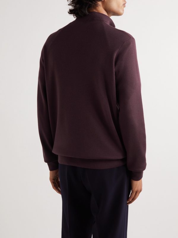 Roadster Cashmere, Virgin Wool and Silk-Blend Half-Zip Sweater - BK
