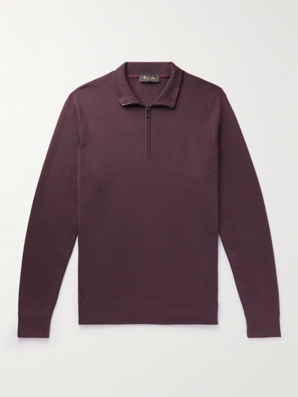 Roadster Cashmere, Virgin Wool and Silk-Blend Half-Zip Sweater
