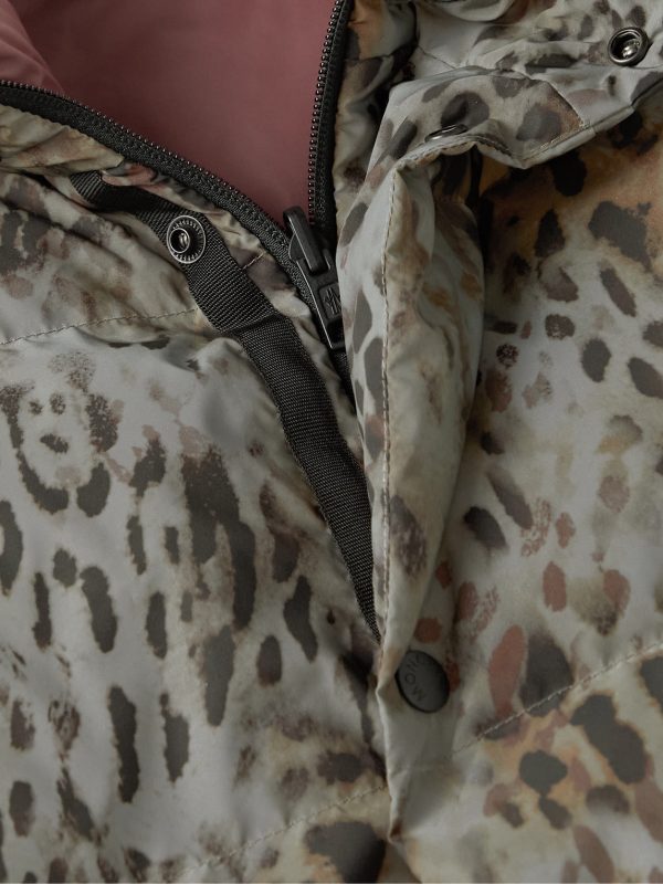 2 Moncler 1952 Reflective Reversible Cheetah-Print Shell Down Jacket - CU 2 Moncler 1952 Reflective Reversible Cheetah-Print Shell Down Jacket - CU