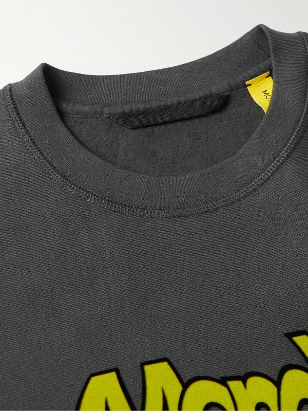 2 Moncler 1952 Logo-Flocked Cotton-Jersey Sweatshirt - CU