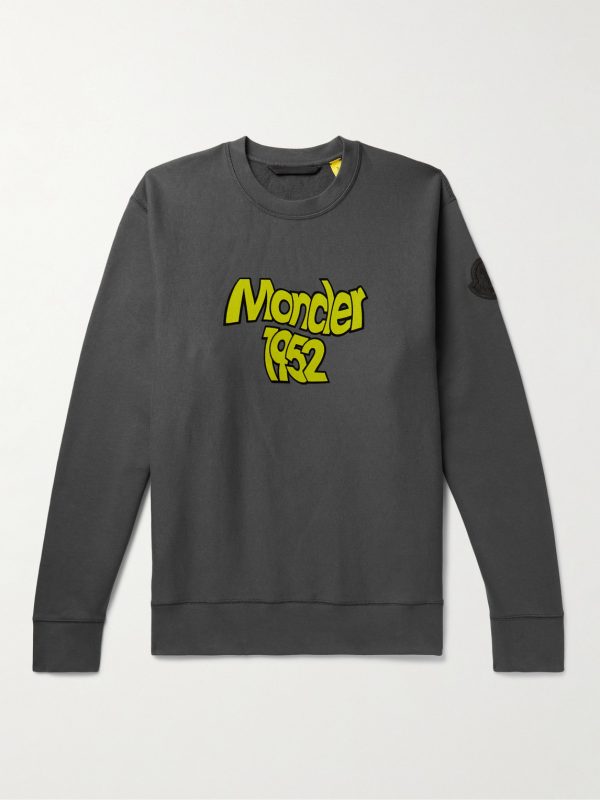 2 Moncler 1952 Logo-Flocked Cotton-Jersey Sweatshirt