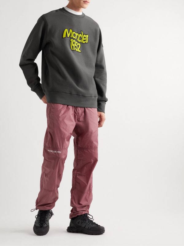 2 Moncler 1952 Logo-Flocked Cotton-Jersey Sweatshirt - OU