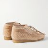 + Clarks 2 Moncler 1952 Wallabee Suede-Trimmed Fleece Chukka Boots - BK + Clarks 2 Moncler 1952 Wallabee Suede-Trimmed Fleece Chukka Boots - BK