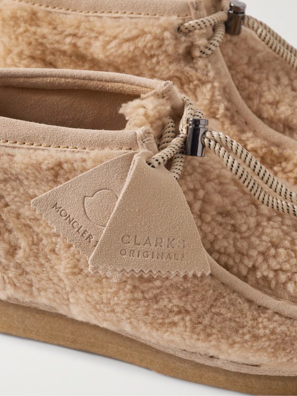 + Clarks 2 Moncler 1952 Wallabee Suede-Trimmed Fleece Chukka Boots - CU + Clarks 2 Moncler 1952 Wallabee Suede-Trimmed Fleece Chukka Boots - CU