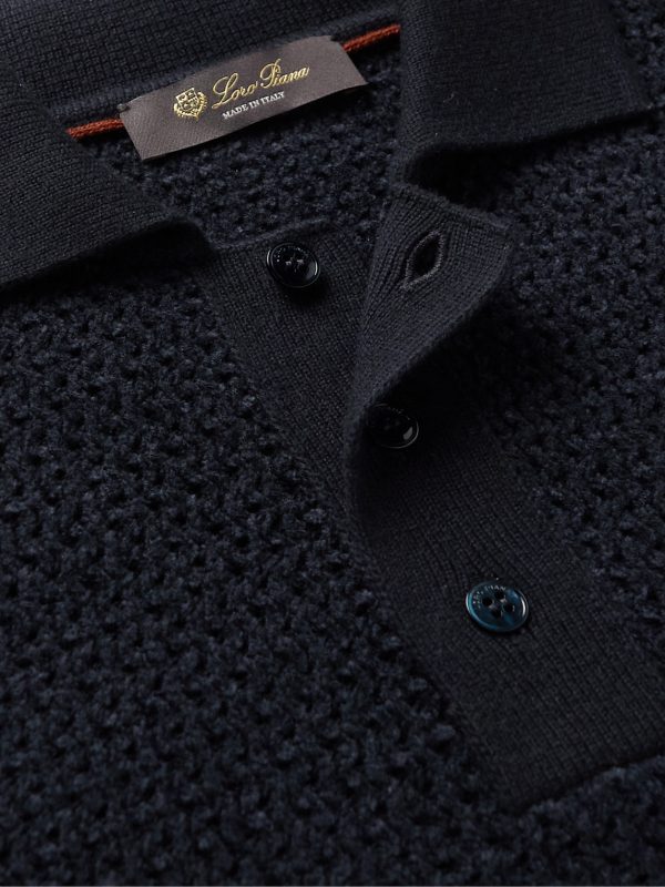 Slim-Fit Cashmere and Silk-Blend Chenille Polo Shirt - CU Slim-Fit Cashmere and Silk-Blend Chenille Polo Shirt - CU