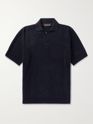 Slim-Fit Cashmere and Silk-Blend Chenille Polo Shirt Slim-Fit Cashmere and Silk-Blend Chenille Polo Shirt