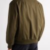 Thule Virgin Wool-Blend Gabardine Bomber Jacket - BK Thule Virgin Wool-Blend Gabardine Bomber Jacket - BK