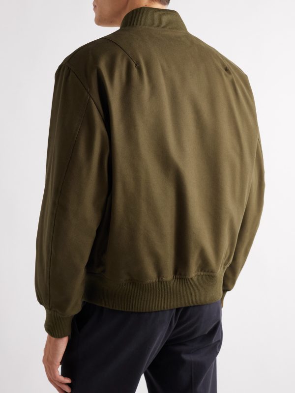 Thule Virgin Wool-Blend Gabardine Bomber Jacket - BK Thule Virgin Wool-Blend Gabardine Bomber Jacket - BK