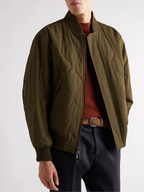 Thule Virgin Wool-Blend Gabardine Bomber Jacket - E2 Thule Virgin Wool-Blend Gabardine Bomber Jacket - E2
