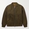 Thule Virgin Wool-Blend Gabardine Bomber Jacket Thule Virgin Wool-Blend Gabardine Bomber Jacket