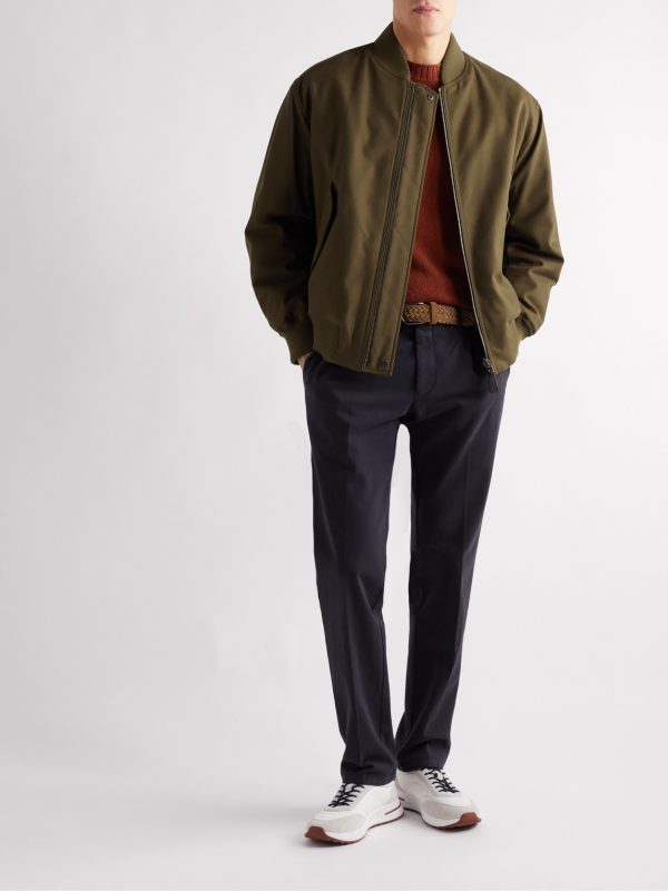 Thule Virgin Wool-Blend Gabardine Bomber Jacket - OU Thule Virgin Wool-Blend Gabardine Bomber Jacket - OU