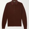 Slim-Fit Wool and Silk-Blend Half-Zip Polo Shirt Slim-Fit Wool and Silk-Blend Half-Zip Polo Shirt
