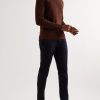 Slim-Fit Wool and Silk-Blend Half-Zip Polo Shirt - OU Slim-Fit Wool and Silk-Blend Half-Zip Polo Shirt - OU