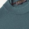 Slim-Fit Leather-Trimmed Ribbed Virgin Wool Sweater - CU Slim-Fit Leather-Trimmed Ribbed Virgin Wool Sweater - CU