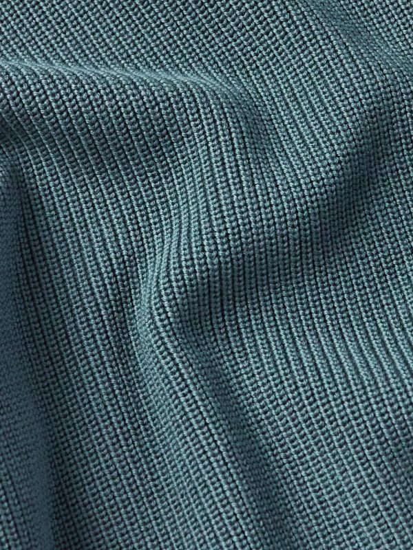 Slim-Fit Leather-Trimmed Ribbed Virgin Wool Sweater - E1 Slim-Fit Leather-Trimmed Ribbed Virgin Wool Sweater - E1
