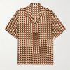 Camp-Collar Printed Silk-Satin Shirt Camp-Collar Printed Silk-Satin Shirt