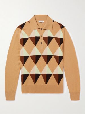 Valentino Garavani Wool-Jacquard Polo Shirt