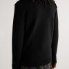 Ribbed Cotton and Wool-Blend Zip-Up Cardigan - BK Ribbed Cotton and Wool-Blend Zip-Up Cardigan - BK