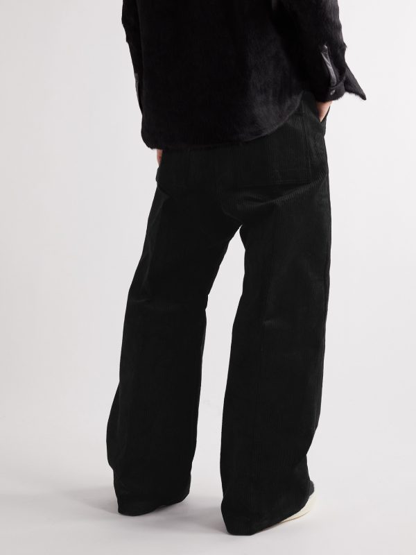 Cotton-Corduroy Drawstring Trousers - BK Cotton-Corduroy Drawstring Trousers - BK