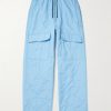Straight-Leg Quilted Padded Shell Drawstring Cargo Trousers Straight-Leg Quilted Padded Shell Drawstring Cargo Trousers