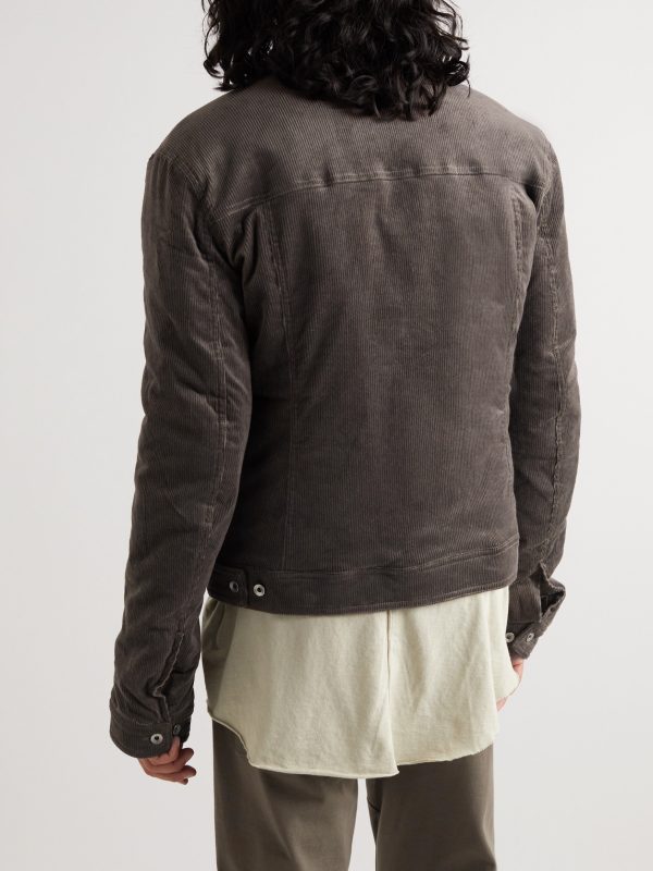 Stretch-Cotton Corduroy Trucker Jacket - BK Stretch-Cotton Corduroy Trucker Jacket - BK